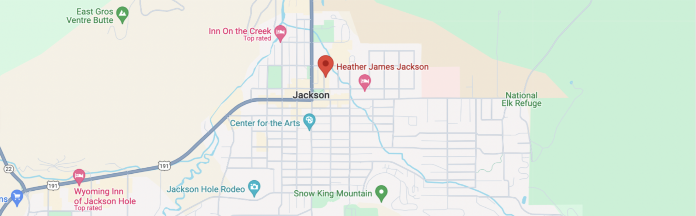 Map of Jackson Hole gallery location