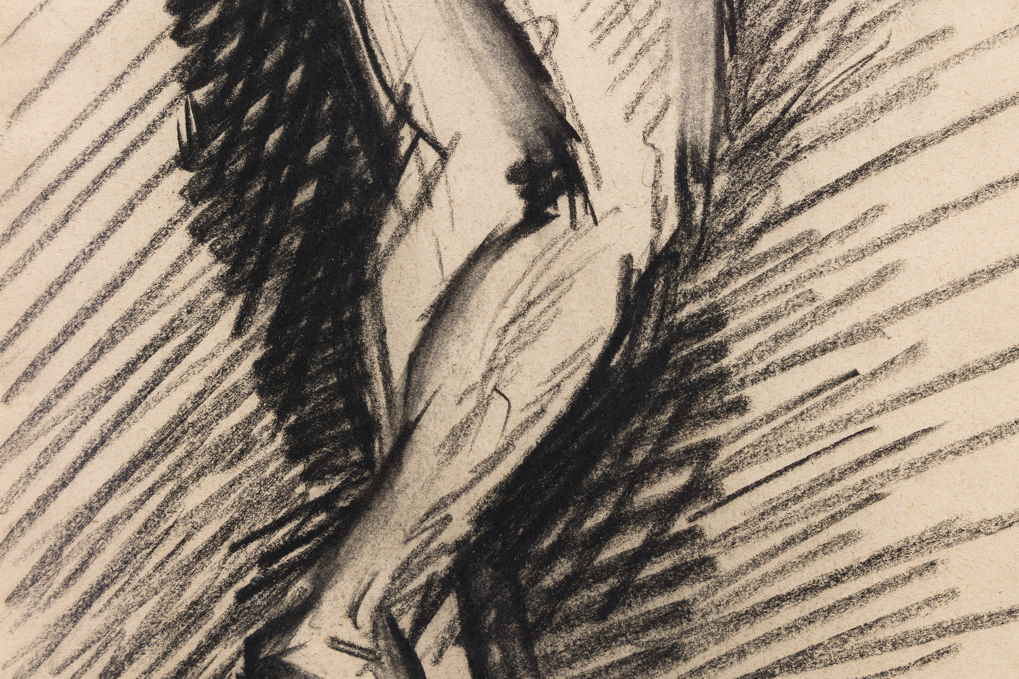 HENRI MATISSE - Standing Female Nude - charcoal on paper - 13 1/2 x 9 in.