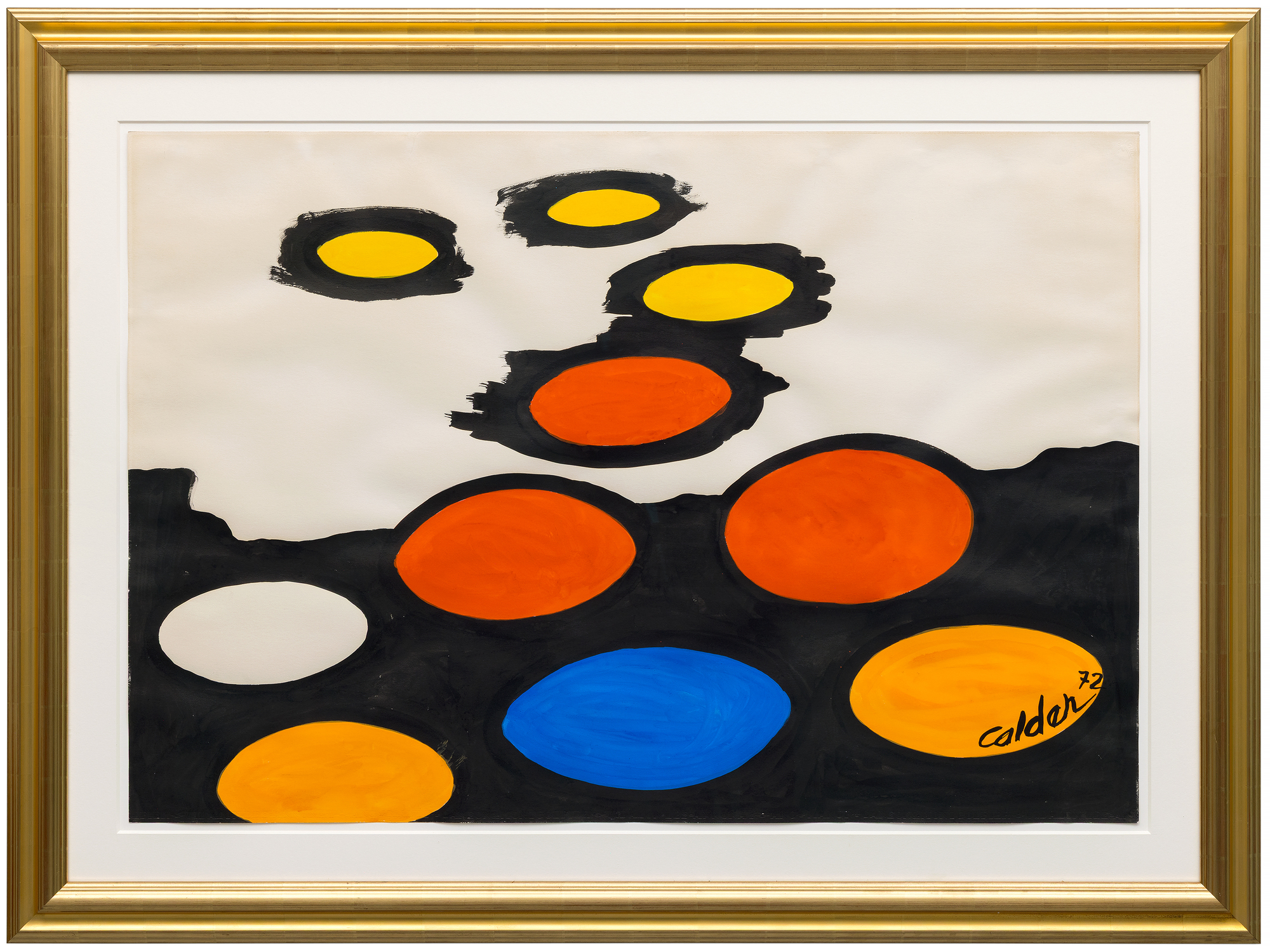 ALEXANDER CALDER - Soucoupes Volantes ALEXANDER CALDER - Soucoupes Volantes - gouache - 29 3/8 x 43 1/4 in.
