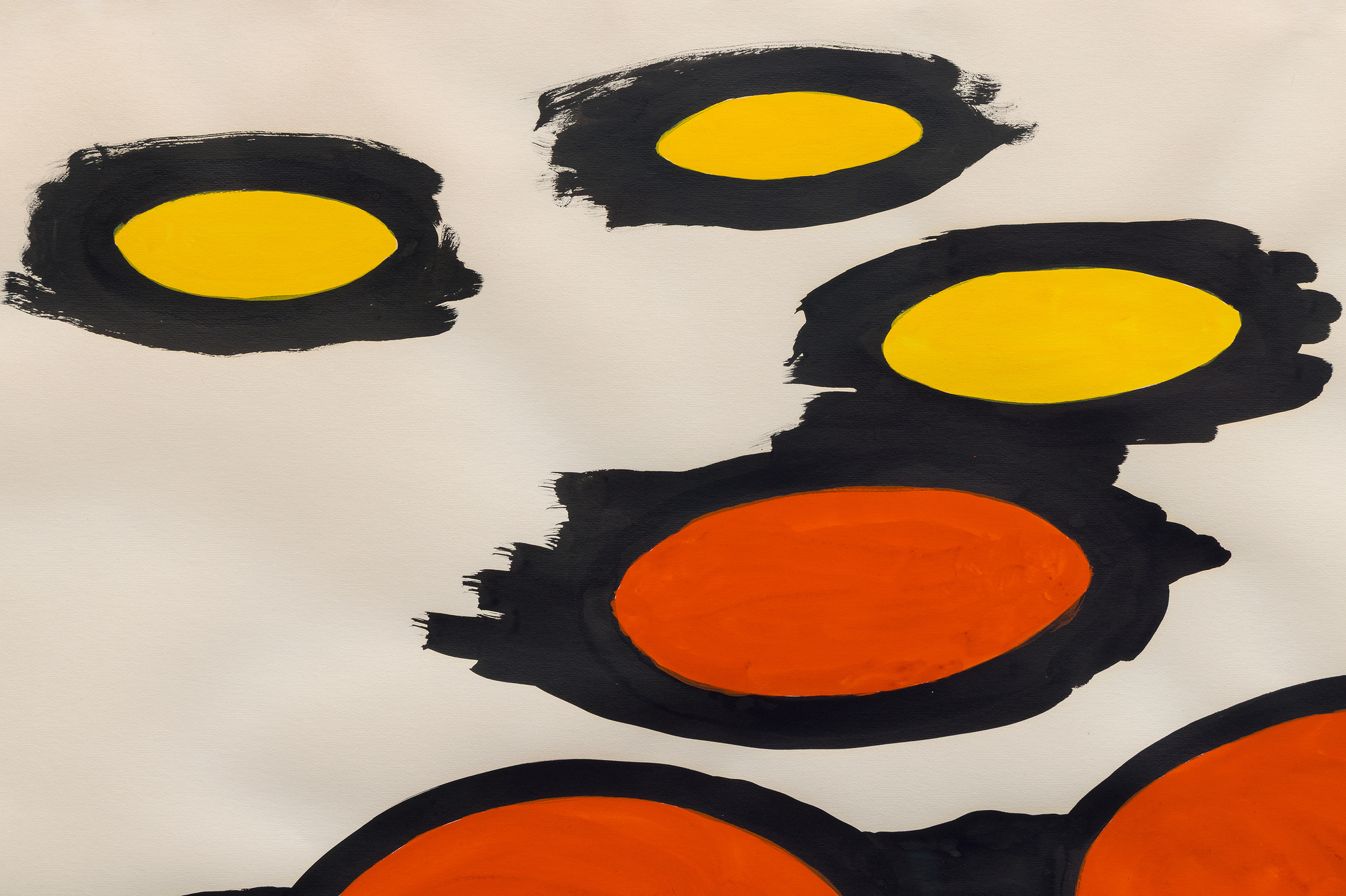 ALEXANDER CALDER - Soucoupes Volantes ALEXANDER CALDER - Soucoupes Volantes - gouache - 29 3/8 x 43 1/4 in.