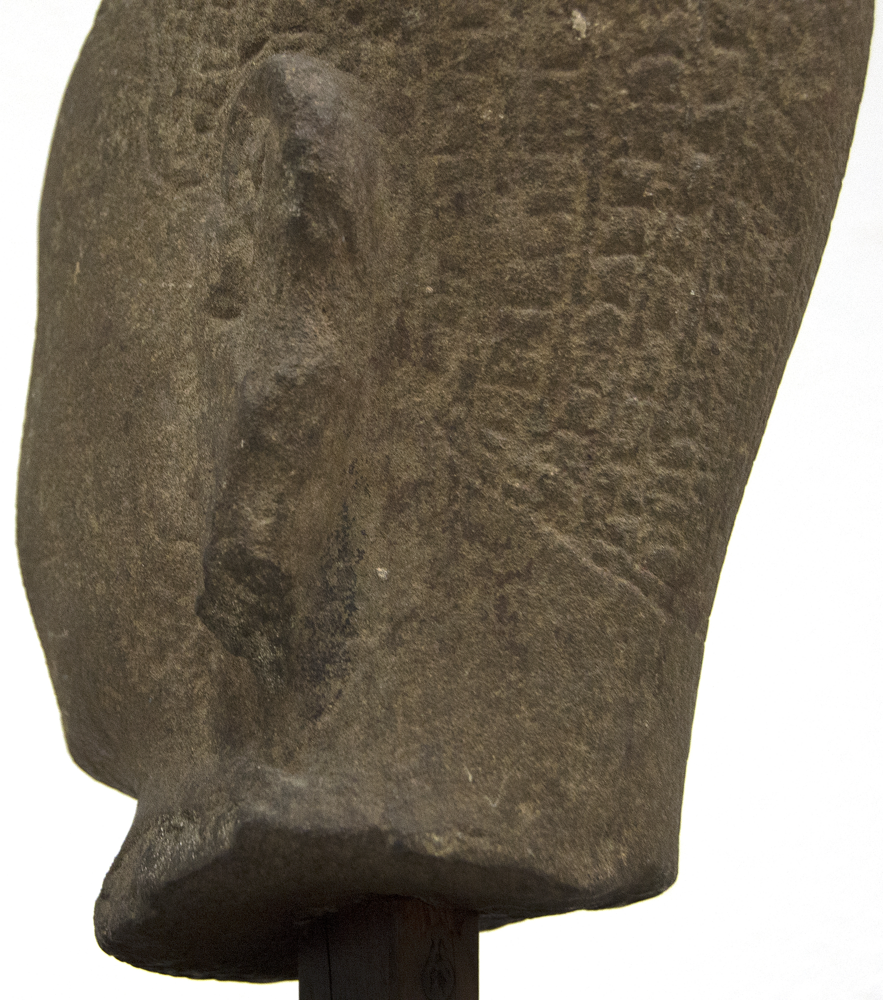 KHMER - Head of Avalokiteshvara - gray sandstone - 13 x 7 x 7 in.