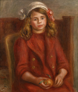 <div><font face=Aptos size=3 color=black>From the earliest days of painting during the nineteenth century, which was precipitated by the advent of Impressionism, Renoir established a reputation as the finest portrait painter among the emerging landscapists. Works such as Lise with a Parasol (1867) demonstrated his ability to capture the essence of his subjects with a distinctive flair, setting him apart from his peers. Inspired by a transformative trip to Italy in 1882, Renoir shifted his approach, emphasizing modeling and contours with smooth, blended handling, integrating a new found rigor and clarity reminiscent of the old masters. Often referred to as Renoir’s “Ingres period,” he retained the reputation of the painter best suited to manage the traditional process of recording a sitter's likeness with the distinctive flair and vibrancy of an Impressionist. </font></div>
<br>
<br><div> </div>
<br>
<br><div><font face=Aptos size=3 color=black>By 1890, Renoir’s style evolved again. He thinned his pigments to achieve a jewel-like translucence, infusing his works with a tender, ethereal quality. This final phase reflects the physical limitations of encroaching rheumatoid arthritis but also a deeper, more reflective approach to his subjects, capturing their inner light and character with subtle, luminous strokes. </font></div>
<br>
<br><div> </div>
<br>
<br><div><font face=Aptos size=3 color=black>No longer obliged to rely upon society portrait commissions, by 1900, Renoir began to focus on portraits and studies of family, close friends, and neighbors. “Fillette à l’orange”, painted in 1911, extends our appreciation of his very personal, intimate style and reputation for imbuing his portraits of children with all the affectionate charm he could muster. It avoids the softer, generalized approach that prompted his son Jean’s remark that “we are all Renoir’s children, ”idealized versions of beauty and sensuality expressed in universal rather than with physiognomic specifics. We may never know her identity, but her likeness is vivid because Renoir concentrates on her face and expression. Nevertheless, the interplay of light and color highlights her features and brings to life the tender and affectionate nature characteristic of Renoir’s later portraits. An orange as an accessory is often included in portraiture as a symbol of fertility. Yet, here, it seems to serve as a formal element for the artist to demonstrate his skill at displaying its size, shape, and heft in this young girl's hand.</font></div>