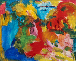 <div><font face=Lato size=3 color=black>Any analysis of Hans Hofmann’s oeuvre is incomplete without considering his small landscapes, which occupied him between 1940 and 1944. These works capture a pivotal moment in his artistic evolution, transitioning from Matisse-inspired figurative still lifes, portraits, and interiors to the pure abstraction that would later define his career. “Landscape #108” exemplifies this shift. Its compressed composition and severe clustering of intense colors prefigure the artist’s mature works, channeling the same ferocious dynamism that is the hallmark of our appreciation for the artist. The Fauvist palette and electric strokes vibrate with energy, their interplay of light and dark creating a rhythmic tension that feels almost musical. While modest in scale, the painting’s boldness and dynamism hint at the daring risks Hofmann would later embrace in his larger abstractions. Rooted in Fauvism and resonant with Kandinsky’s early work, “Landscape #108” remains a robust testament to Hofmann’s evolving visual language during this transformative period.</font></div>