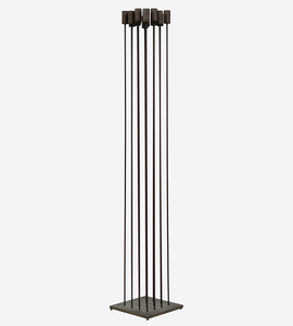 <div><font face=Calibri size=3 color=black>Art enthusiasts celebrate Harry Bertoia’s “Sonambient” sculptures for their ability to transcend the traditional boundaries of visual art. Rising 56 inches, this sculpture of sixteen tines, topped with cattail-like finials crafted from beryllium copper and aged to a unique patina, suggests a powdery effect reminiscent of cattails in their natural state. This richly mottled patina enhances its visual appeal and historical significance, reflecting the natural aging process that Bertoia, a naturalist, would have deeply admired. The large surface area of the finials allows the patina to express itself differently, adding texture and depth to the sculpture’s appearance. The effect gives the piece an organic quality, further connecting it to the natural world that inspired Bertoia.</font></div>
<br>
<br><div> </div>
<br>
<br><div><font face=Calibri size=3 color=black>When activated by touch or the movement of air, the rods produce a continuous sound akin to an old church chime. This haunting, melodic tone transforms the sculpture from a static object into a dynamic auditory experience, evoking the serene and spiritual atmosphere of ancient places of worship. Bertoia always retained an awareness of the irony of using metal to produce the sounds of nature and organic forms. The sound resonates with a timeless quality, drawing listeners into a meditative state and highlighting the spiritual dimensions of Bertoia’s work.</font></div>
<br>
<br><div><font face=Calibri size=3 color=black>Bertoia’s 56-inch “Sonambient” sculpture exemplifies his belief in art as an immersive, evolving experience. It invites viewers to engage with it physically and emotionally, discovering new layers of beauty and meaning with each interaction. Through this piece, Bertoia continues to captivate and inspire, celebrating the profound connection between art, nature, and spirituality.</font></div>